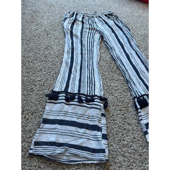BLUE ISLAND Cover Up Pants, size women's Medium; Lightweight; Flared Fringe - Picture 7 of 9